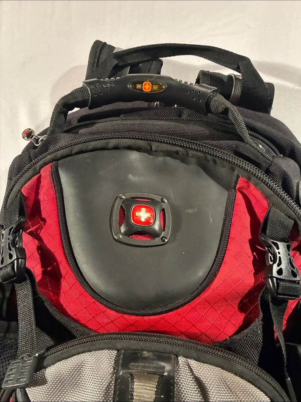 SwissGear Red and Black Multi-Compartment Backpack